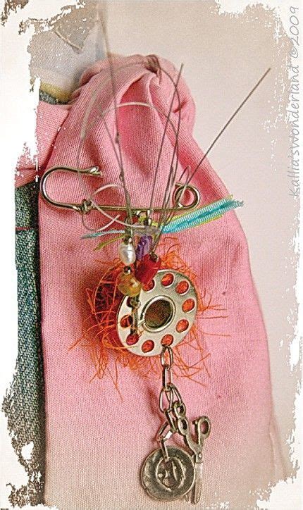 Altered Spool Jewelry Spool Safety Pin With Singer Spool And