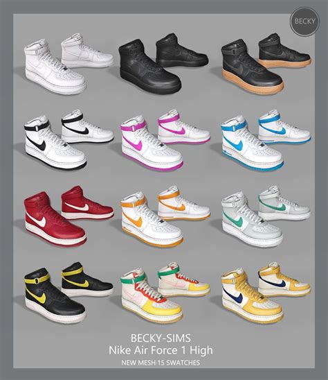 Beckysims Nike Air Force 1 High Beckysims On Patreon Sims 4 Cc