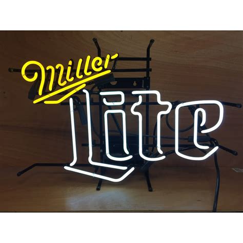 Desung Brand New Miller Lite Neon Sign Handcrafted Real Glass Beer Bar