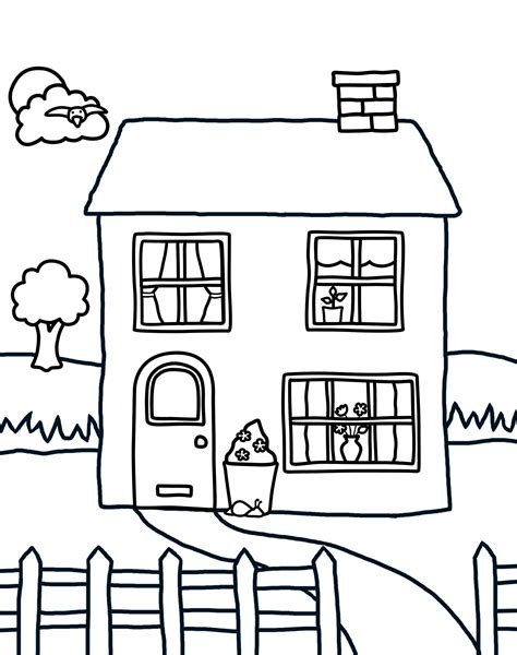 The Best House Coloring Pages Printable Tristan Website