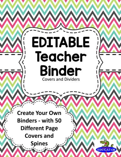 Of all the freebies i shared, this set of free teacher binder printables is the closest to my heart. EDITABLE Teacher Binder Covers - Spring Chevron | Teaching ...