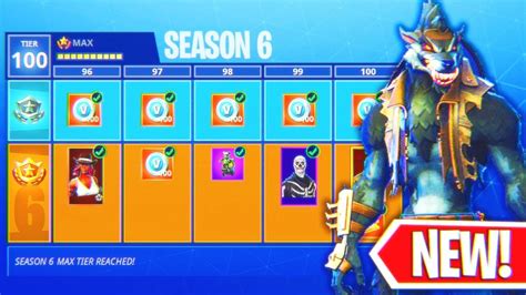 Fortnite Season 6 Max Battle Pass Unlocked New Skins Fully Upgraded Calamity And Dire