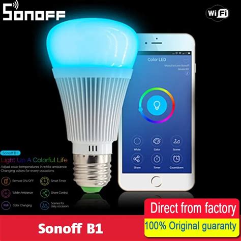 Sonoff B1 Dimmer Led Bulb Wifi Smart Remote Control Light Bulbs Led Rgb