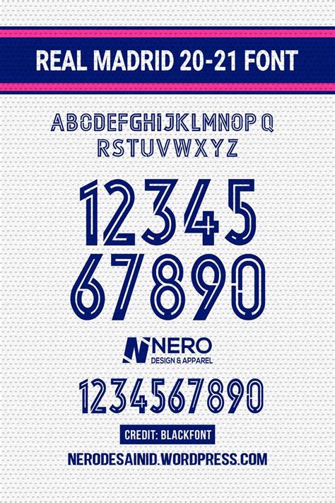 Free Download Real Madrid 2020 2021 Font Sports Fonts Jersey Font Lettering Fonts