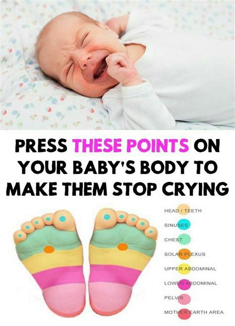 Pressing Points On Baby Feet To Stop Crying Baby Advice Baby Health