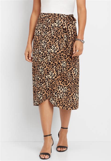 Leopard Print Wrap Skirt Style Wide Leg Pants Styling Wide Leg Pants