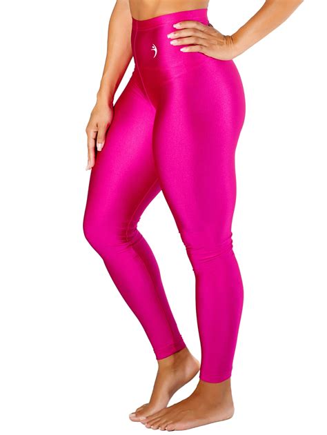 Missfit Activewear Womens High Waist Pink Metallic Leggings