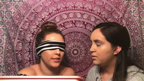 Sister Does My Makeup Blindfolded Challenge Yikes Youtube