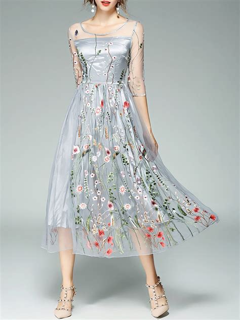 Floral Cocktail Sleeve Midi Dress Evening Midi Dress Patterned Midi Dress Midi Dress