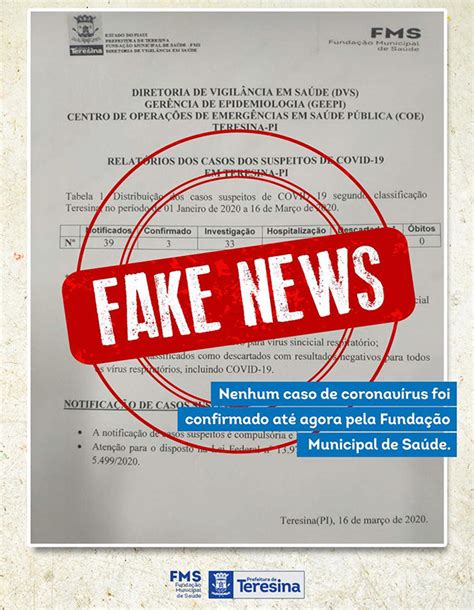 FMS alerta para fake news e afirma Teresina não tem caso positivo para coronavírus