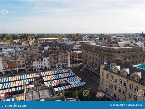 Market Square Aerial View In Cambridge Editorial Stock Image Image Of