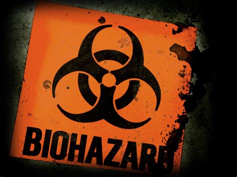 Biohazard Warning Sign Blood Splash Hd Wallpaper Wallpapers Galery