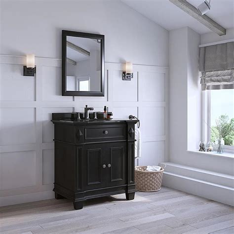 Ove Decors Essex 31 In Antique Black Single Sink Bathroom Vanity With