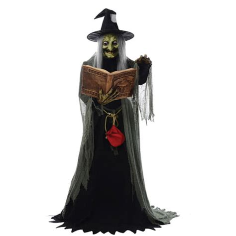 5 Animated Spell Casting Witch With Lights And Sound Halloween