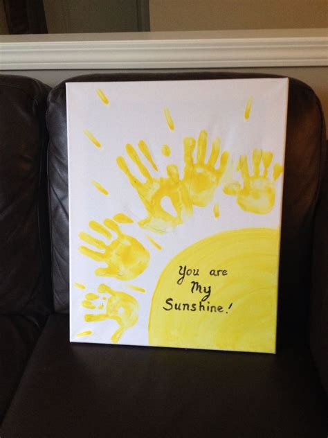 You Are My Sunshine Handprints On Canvas Classroom Crafts Sunshine