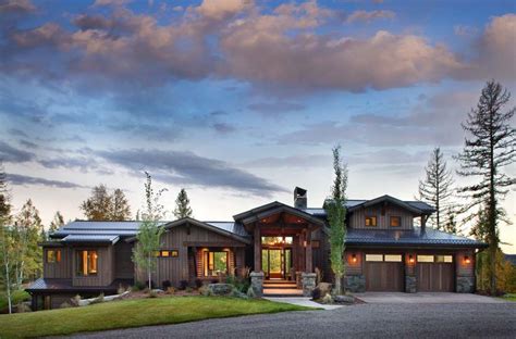 Rustic Modern Dwelling Nestled In The Northern Rocky Mountains Modern