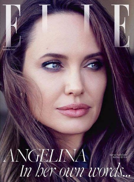 Angelina Jolie Elle Magazine September 2019 Cover Photo United