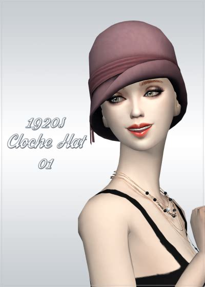 Lonelyboy Ts41920s Cloche Hat Set Cloche Hat Sims 4 Decades