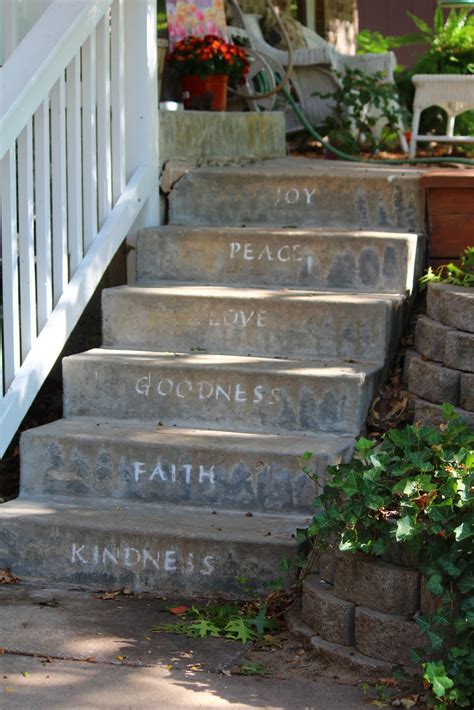 Seeking Simple in the Suburbs: Cheap Outdoor Decorating or How to Stencil Steps
