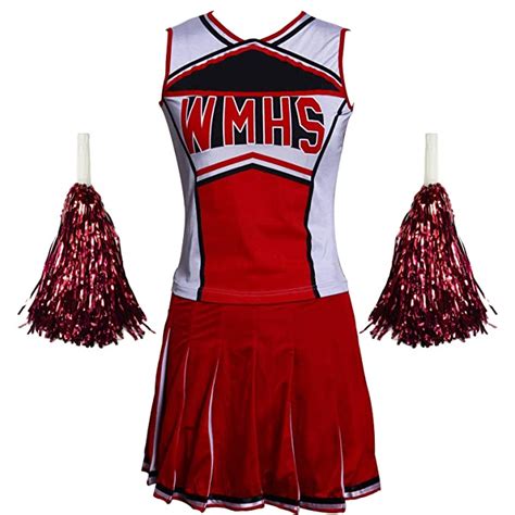fashoutlet women s cheerleader costume outfit 2 piece red us 14 16 xl clothing