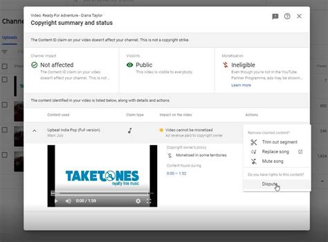 How To Clear A Music Copyright Claim On Youtube Taketones Blog