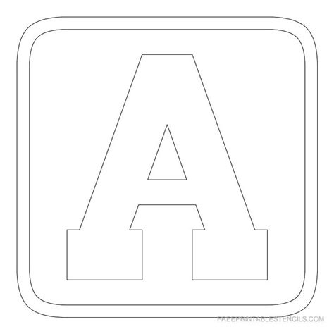 3 Inch Block Letter Stencils Printable Free Large