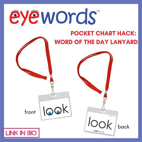 Eyewords® Multisensory Sight Words Pocket Chart Cards Set 1 Words 1