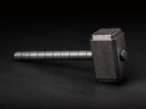 Hammer Of Thor Mjölnir In Solid Damascus Steel