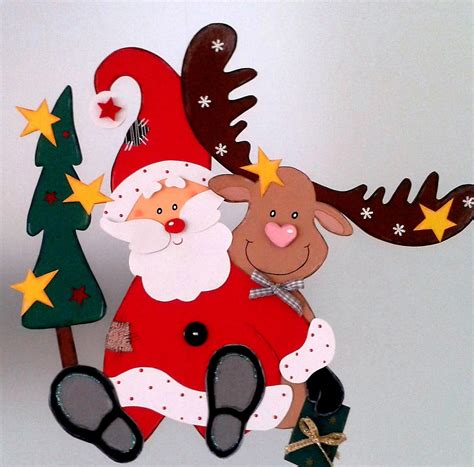 Dieses handgehäkelte fensterbild passt perfekt an jedes fenster und lässt ihren raum sehr gemütlich wirken. Fensterbild Weihnachtsmann mit Elch -Weihnachten ...