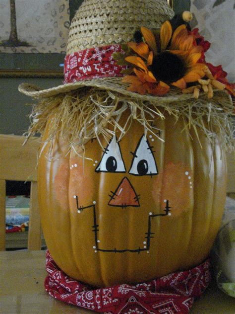 Fall Scarecrow Pumpkin Pumpkin Decorating Fall Thanksgiving Fall Crafts