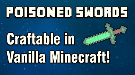 How To Craft Poisoned Swords Vanilla Minecraft Youtube