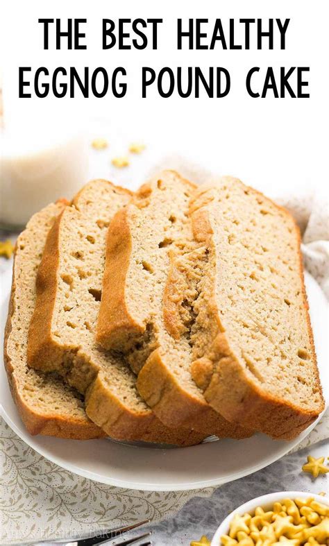 This vegan eggnog pound cake is dense but melt in the mouth, has flavor from nutmeg, cloves, nog spices and the eggy ness from chickpea flour custard (you have to try it!). Healthy Eggnog Pound Cake - SO easy & full of sweet, cozy ...