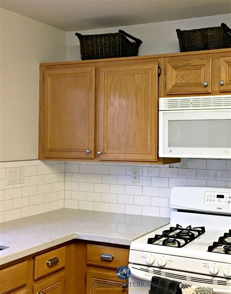 21 posts related to kitchen paint colors with light wood cabinets. Benjamin Moore Classic Gray in a kitchen with oak wood ...