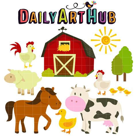 Farm Animals Clip Art Set Daily Art Hub Free Clip Art