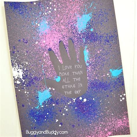 Galaxy Handprint Art For Kids Buggy And Buddy