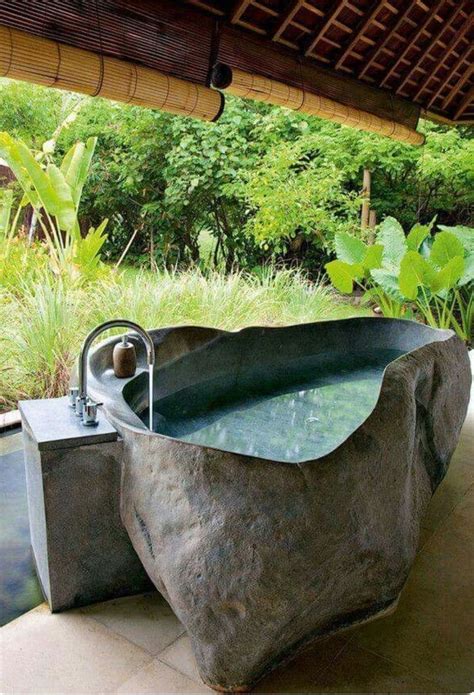 Rustic Garden Tub Outdoor Bathroom Design Outdoor Bathrooms Natural Home Decor