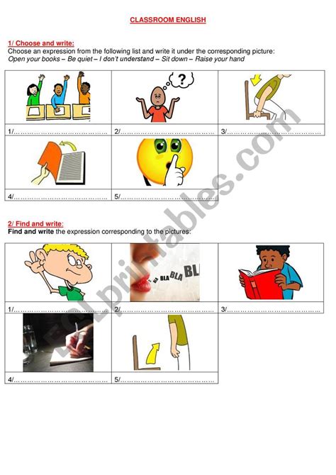 Classroom English Esl Worksheet By Englishteacher Abc