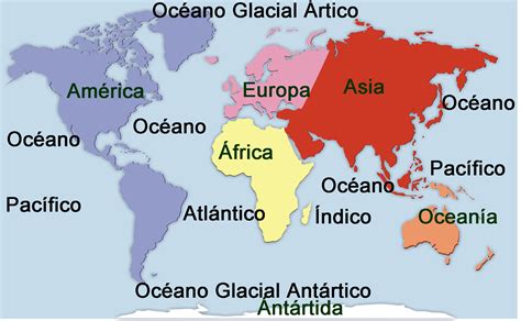 Detalle 64 Imagen Planisferio Con Nombres De Mares Golfos Y Oceanos