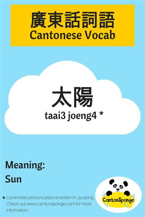 Cantonsponge Cantonese Language Learning Cantonese Language Vocab