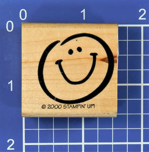 Smiley Face Mounted Rubber Stamp By Stampin Up Etsy Stamp Clear