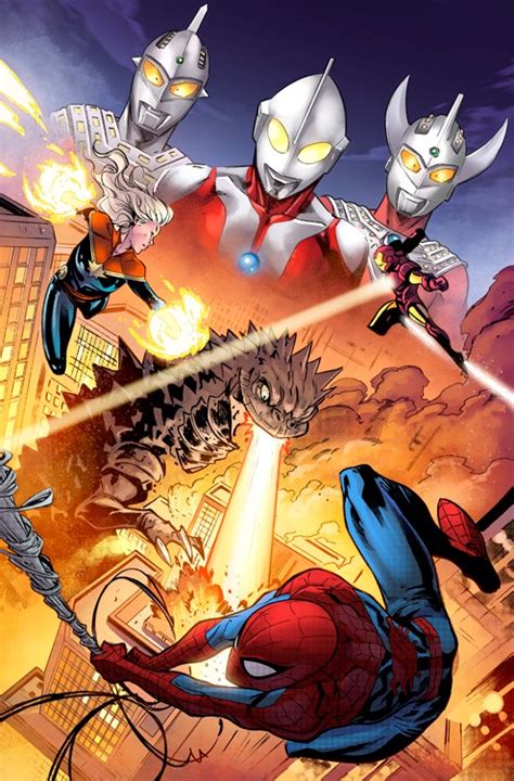 Ultraman และ Avengers เตรียมรวมพลังสู้ไคจูในคอมมิคของ Marvel