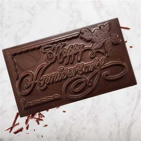 Dark Chocolate Vegan Happy Anniversary Bar Large Annegret S Fine