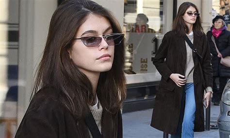 Kaia Gerber Looks Effortlessly Chic As She Takes A Break From Paris