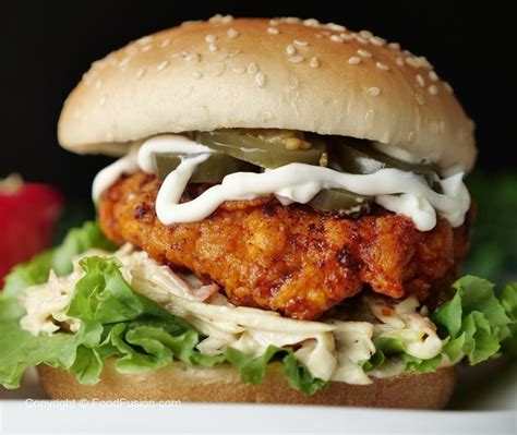 Nashville Hot Chicken Burger Food Fusion