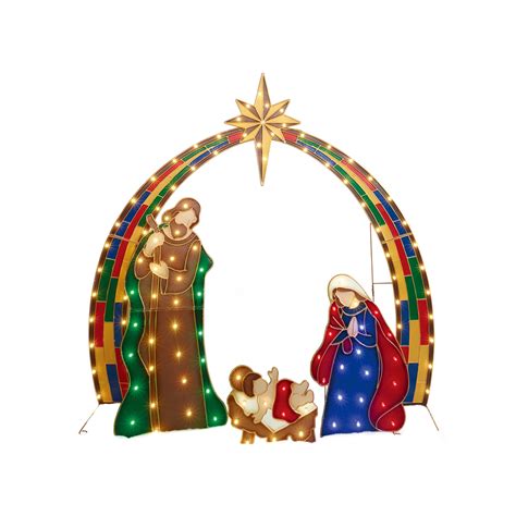 Holiday Time Light Up Led Nativity Set Of 4