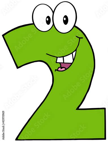 Number Two Funny Cartoon Mascot Character Stock Image And Royalty