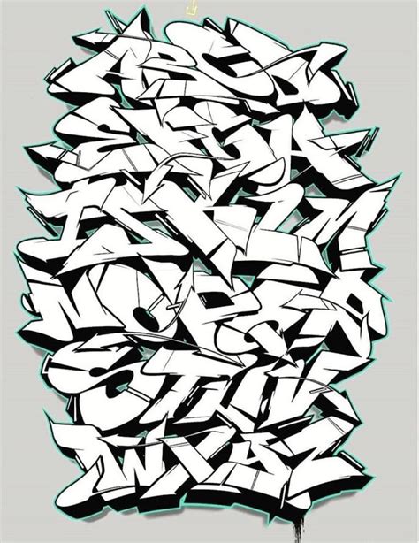 Graffiti Wildstyle Alphabet Letters