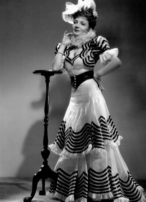 Claudette Colbert Wearing A Dress By Edith Head In A Publicity Photo For Zaza 1938 R Costumeporn