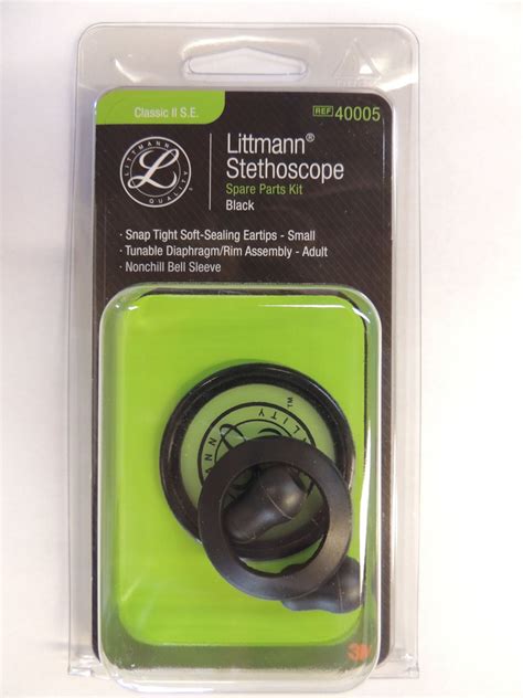 40005 3m Littmann Stethoscope Spare Parts Kit Classic Ii Se Black