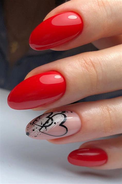 incredible red short artificial nails references fsabd42